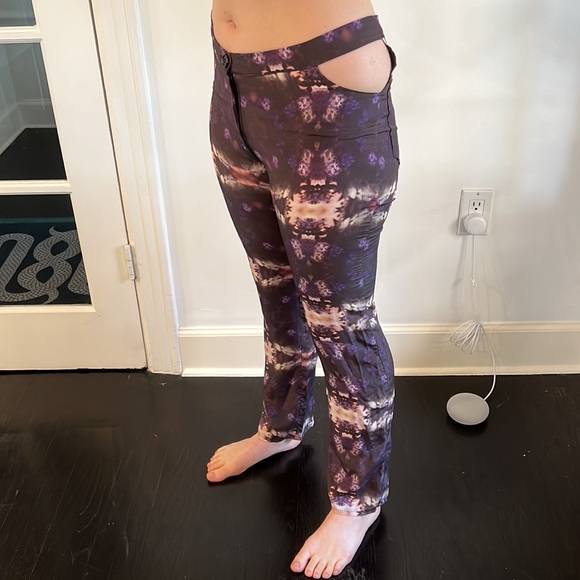 COLLINA STRADA Silk Straight Leg Pants with cut out - Picture 2 of 6